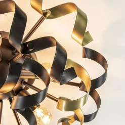 Store Straluma Plafondlamp Krul zwart/goud