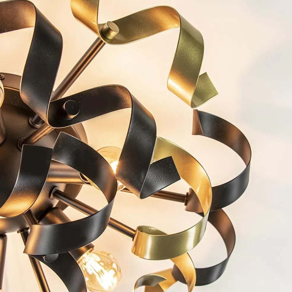 Store Straluma Plafondlamp Krul zwart/goud