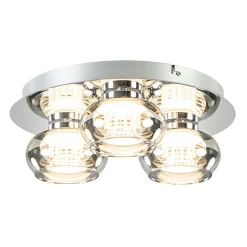 Hot Straluma Plafondlamp 3-L chroom/smoke 3-step dim.