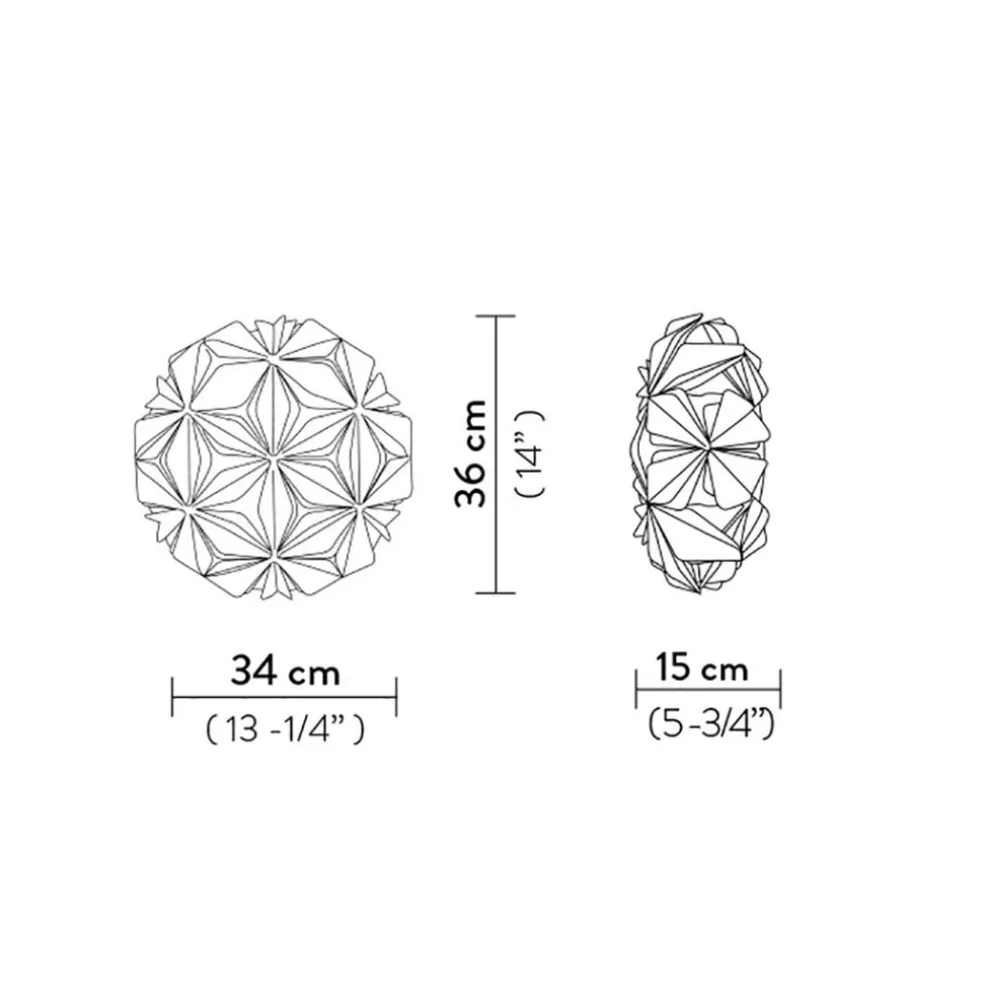 Online Straluma Plafondlamp La Vie amber 36cm
