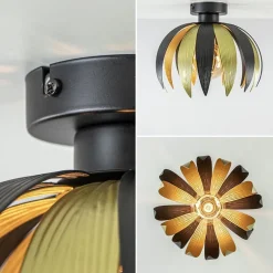 Store Straluma Plafondlamp leaves zwart/goud