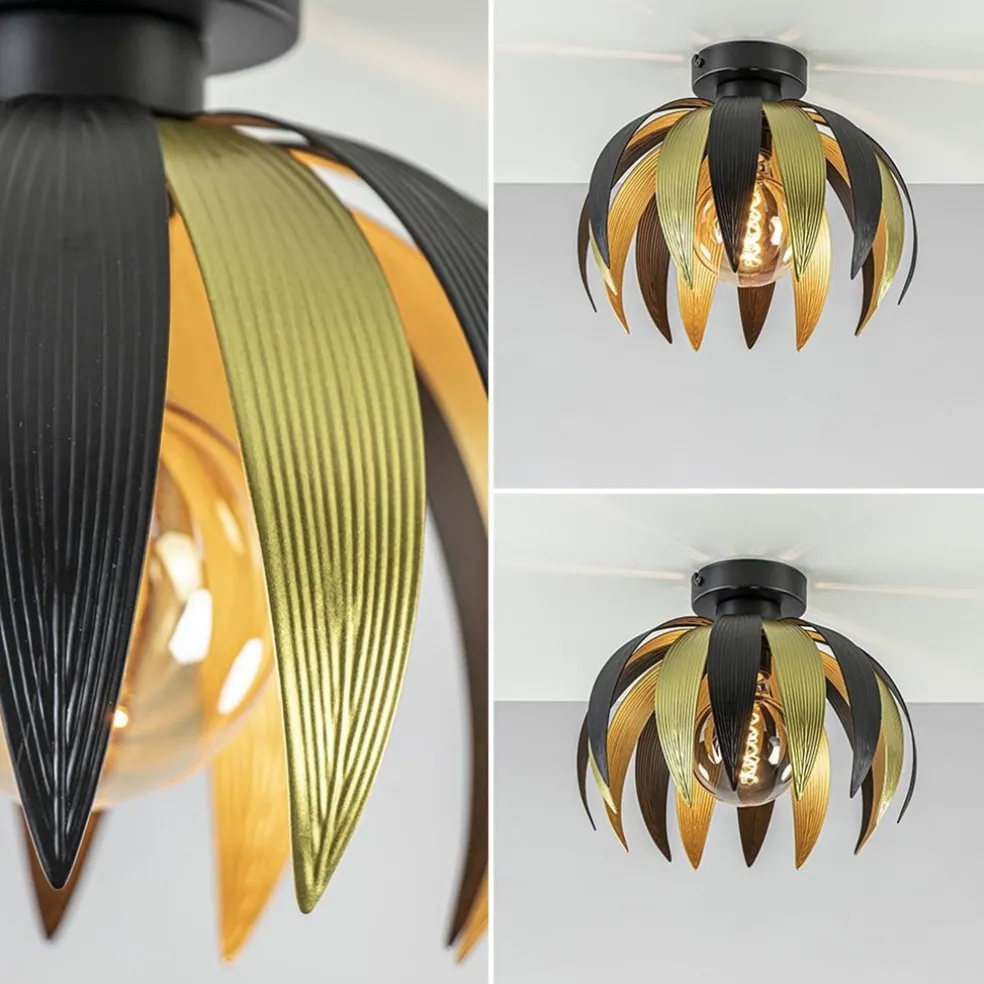 Store Straluma Plafondlamp leaves zwart/goud