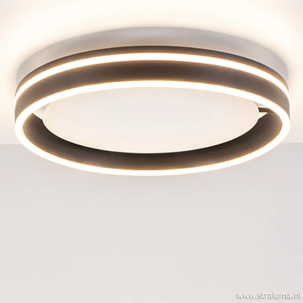 Shop Straluma Plafondlamp Led Cirkel zwart/wit
