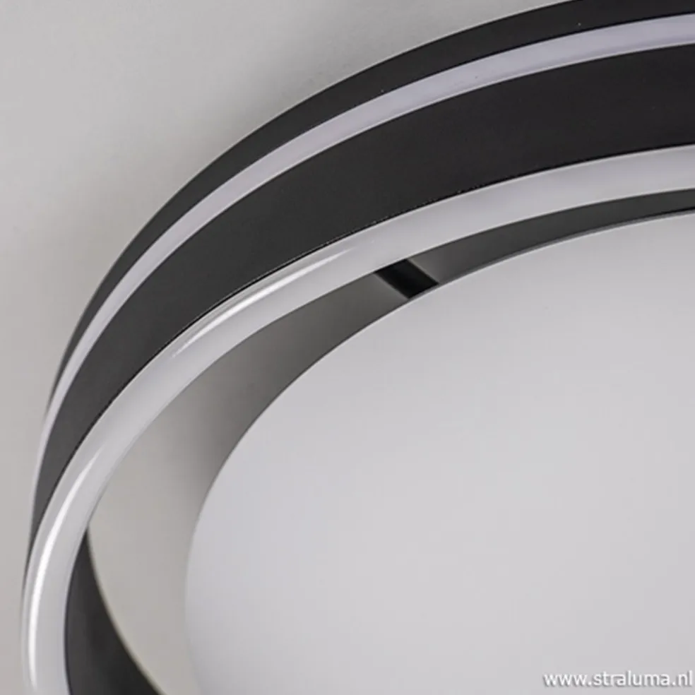 Shop Straluma Plafondlamp Led Cirkel zwart/wit