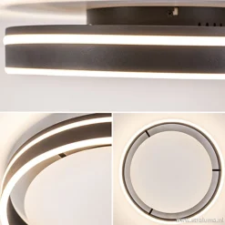 Shop Straluma Plafondlamp Led Cirkel zwart/wit