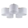Shop Straluma Plafondlamp 5-lichts hout/cilinderkap wit