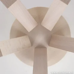 Shop Straluma Plafondlamp 5-lichts hout/cilinderkap wit