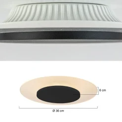 Flash Sale Straluma Plafondlamp Lido zwart 36cm indirect