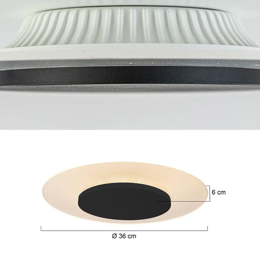 Flash Sale Straluma Plafondlamp Lido zwart 36cm indirect