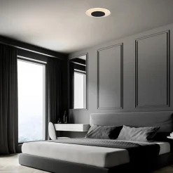 New Straluma Plafondlamp Lido zwart 29cm indirect