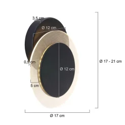 New Straluma Plafondlamp Lido zwart 17cm indirect