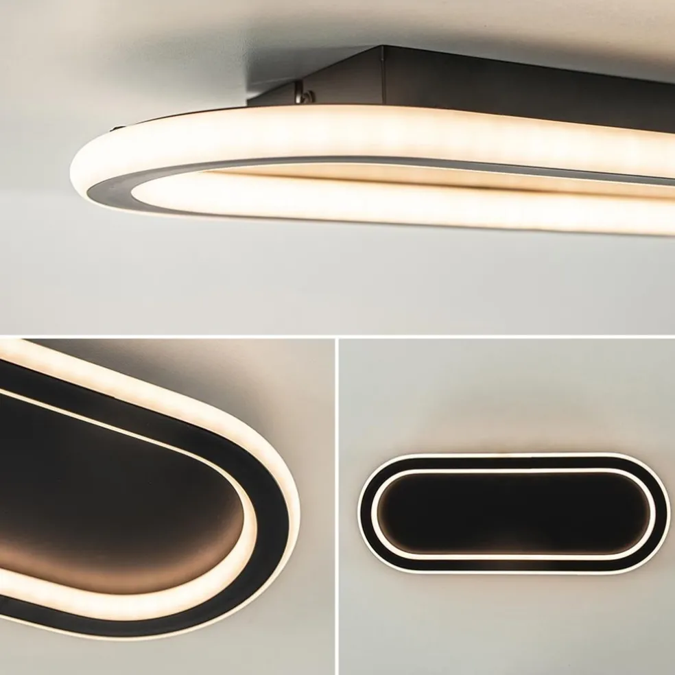 Best Sale Straluma Plafondlamp Lois 40 zwart 3-switch dim