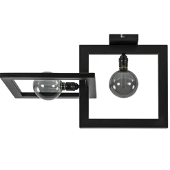 Cheap Straluma Plafondlamp Longa zwart 2xframe vierkant