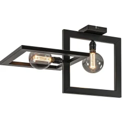Cheap Straluma Plafondlamp Longa zwart 2xframe vierkant