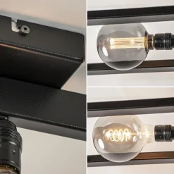 Cheap Straluma Plafondlamp Longa zwart 2xframe vierkant