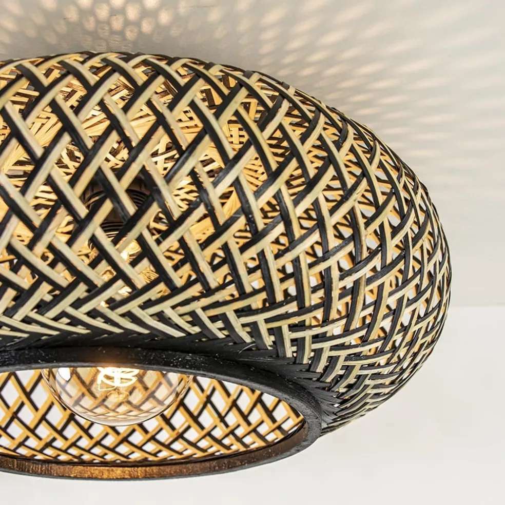 Best Straluma Plafondlamp Maze bamboe/zwart 40cm