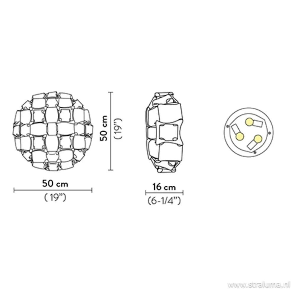 Store Straluma Plafondlamp Mida 50cm gold