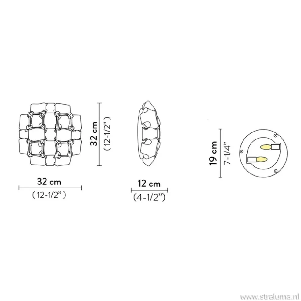 Best Straluma Plafondlamp Mida gold 32cm
