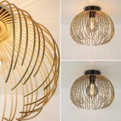 Cheap Straluma Plafondlamp Nest matgoud/zwart