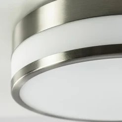 Fashion Straluma Plafondlamp nikkel/glas IP44 3-step dim.
