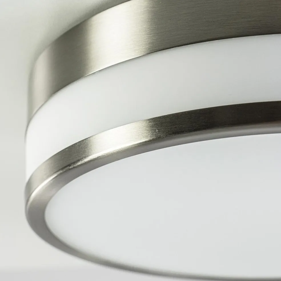 Fashion Straluma Plafondlamp nikkel/glas IP44 3-step dim.