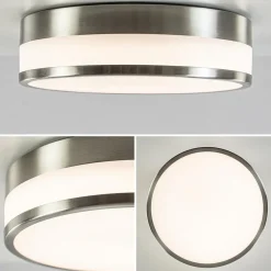 Fashion Straluma Plafondlamp nikkel/glas IP44 3-step dim.