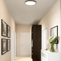 New Straluma Plafondlamp Piatto 30 zwart + bew.sensor