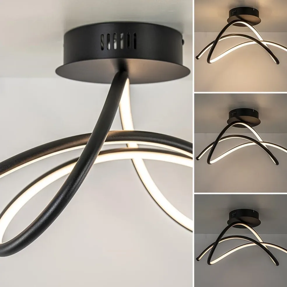 Store Straluma Plafondlamp Plaza zwart 3-switchdim