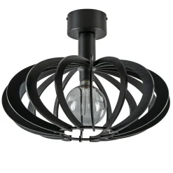 Discount Straluma Plafondlamp Plywood zwart hout