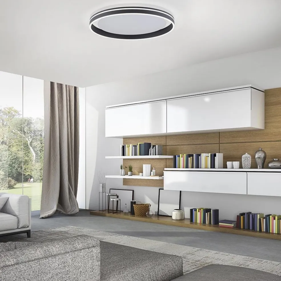 Online Straluma Plafondlamp Q-Vito 59 zwart smart+remote