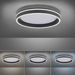 Outlet Straluma Plafondlamp Q-Vito 40 zwart smart+remote