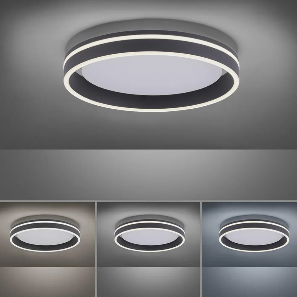 Outlet Straluma Plafondlamp Q-Vito 40 zwart smart+remote