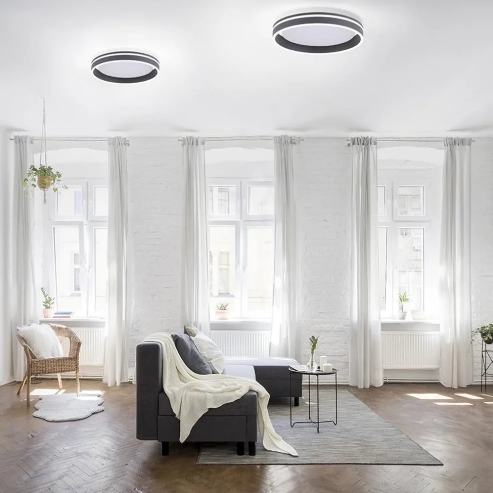 Outlet Straluma Plafondlamp Q-Vito 40 zwart smart+remote