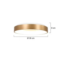 Hot Straluma Plafondlamp Ringlede 30cm matgoud