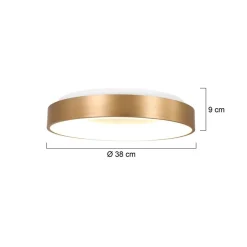Best Sale Straluma Plafondlamp Ringlede 38cm matgoud