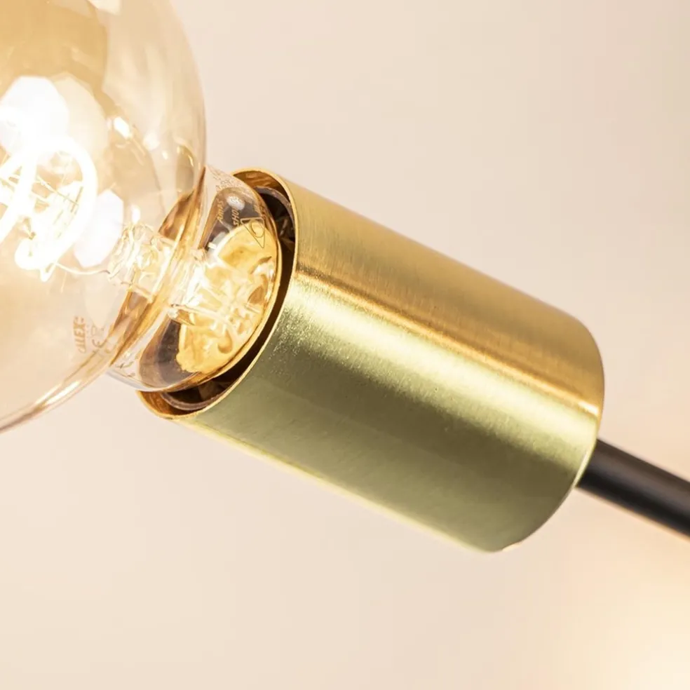 Discount Straluma Plafondlamp Sticks 6L zwart/goud