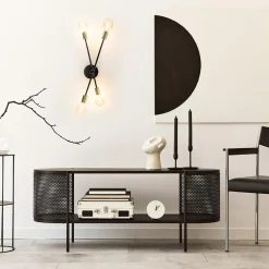 New Straluma Plafondlamp Sticks 4L zwart/goud excl. e27 l.b.