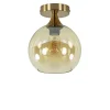 Discount Straluma Plafondlamp toilet goud met amber glas
