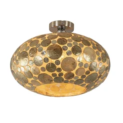 Fashion Straluma Plafondlamp Ufo goud schelpen 40cm