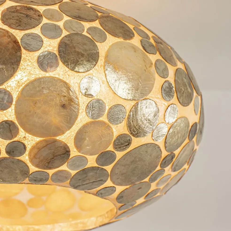 Fashion Straluma Plafondlamp Ufo goud schelpen 40cm