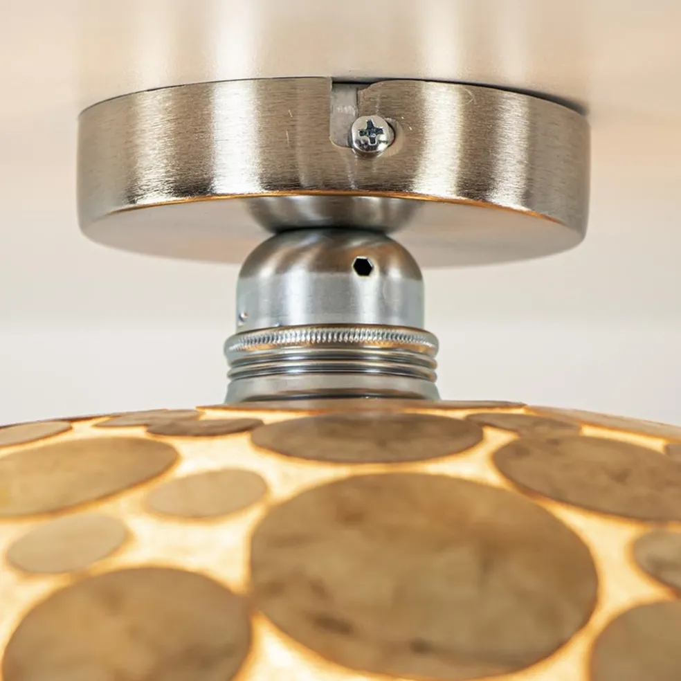 Fashion Straluma Plafondlamp Ufo goud schelpen 40cm