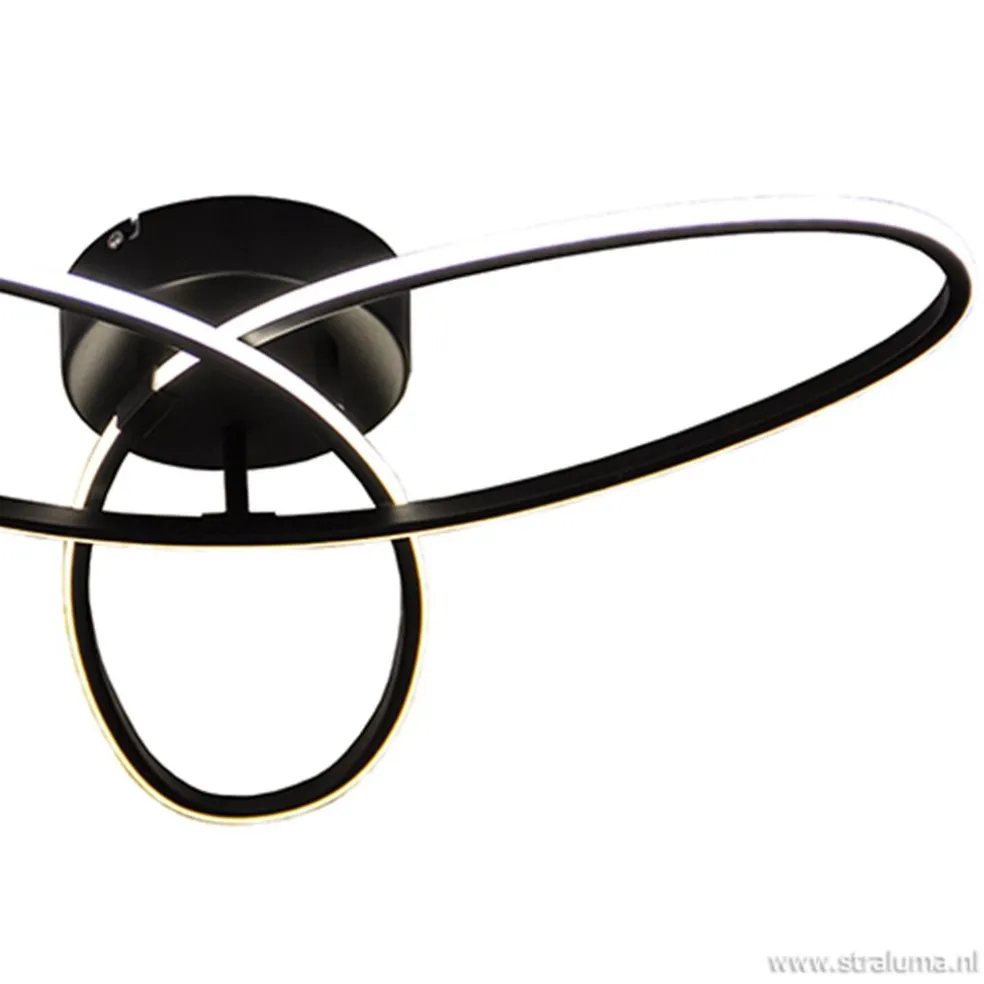 Cheap Straluma Plafondlamp 3-v eclips zwart 3-st.dimb.