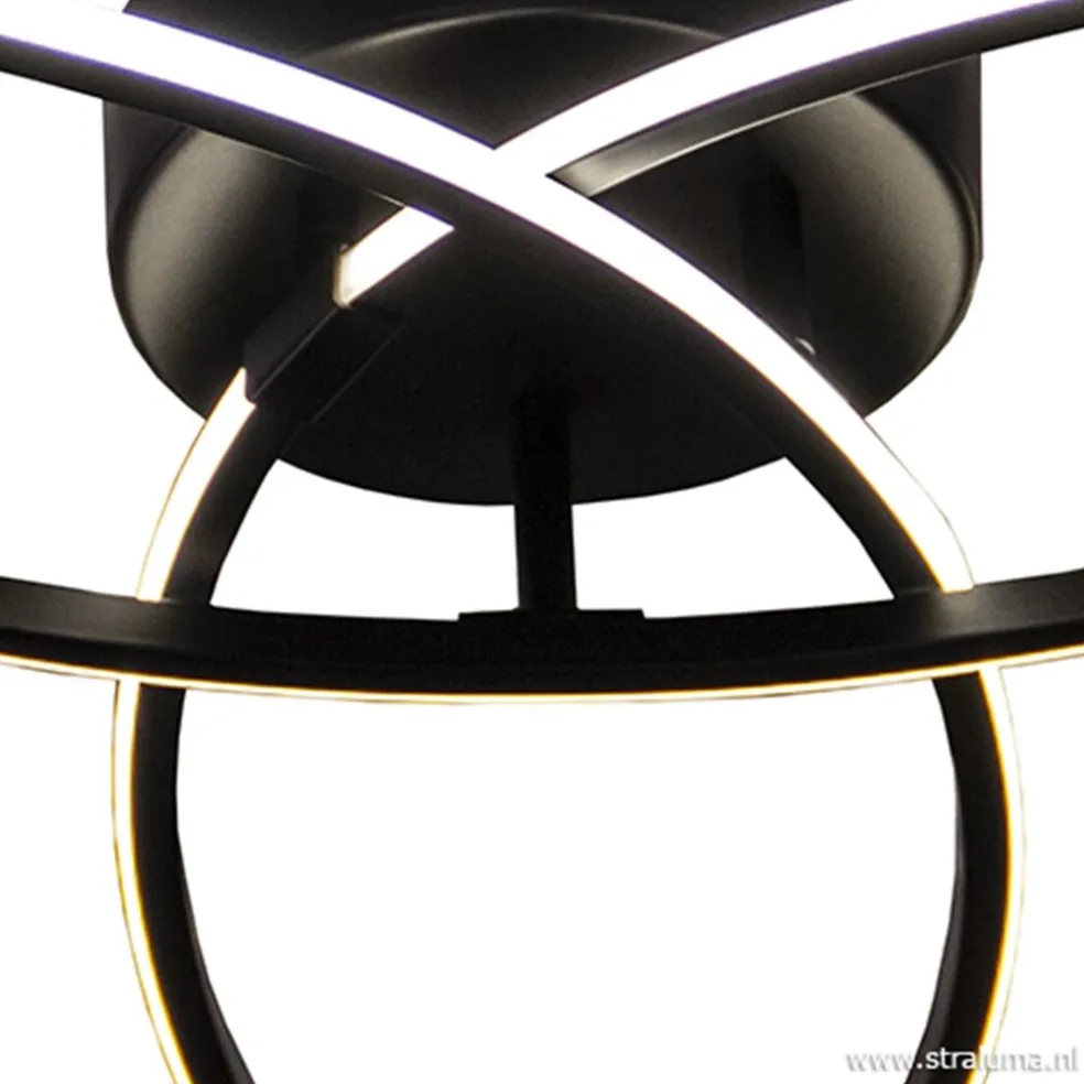 Cheap Straluma Plafondlamp 3-v eclips zwart 3-st.dimb.