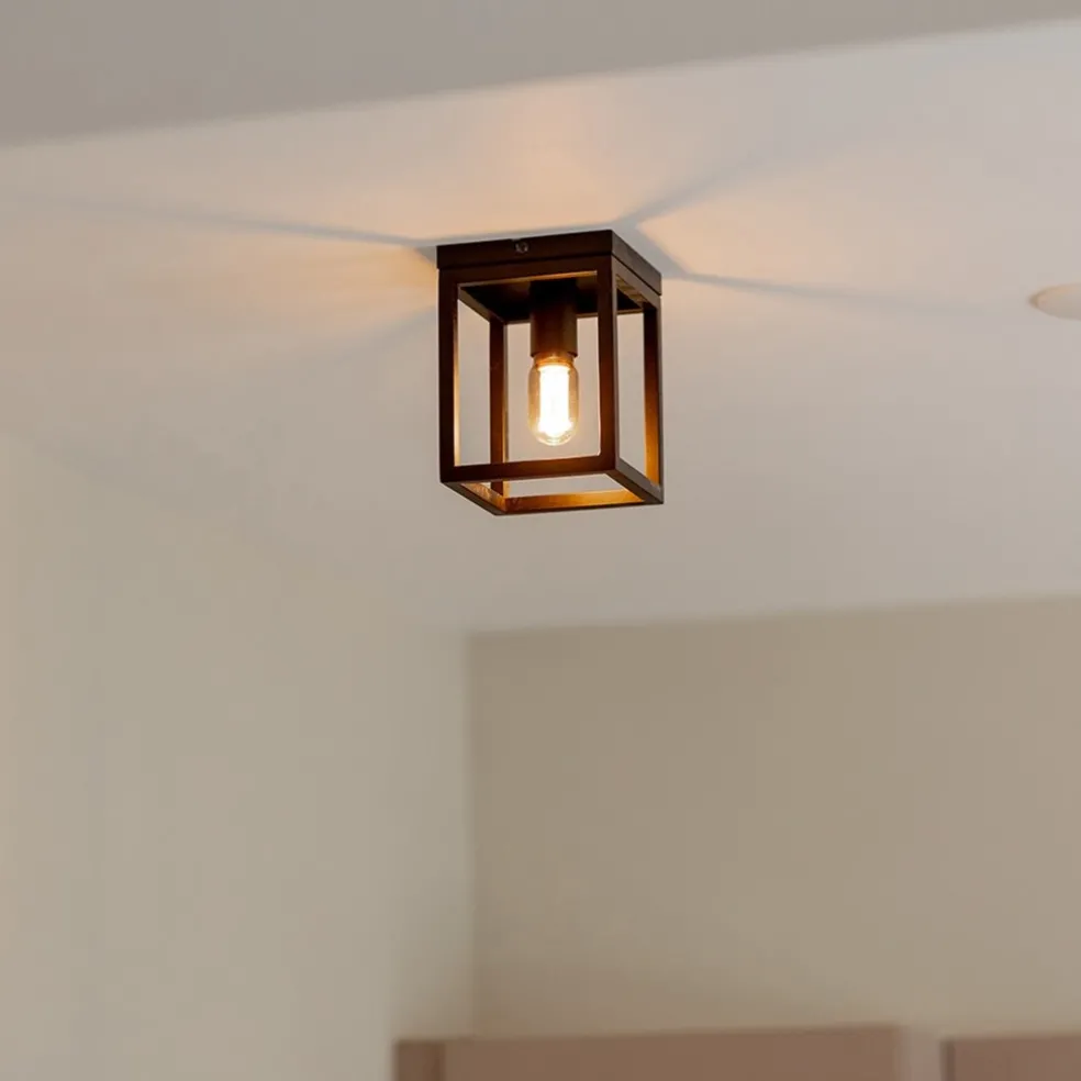 Hot Straluma Plafondlamp vierkant frame klein zwart
