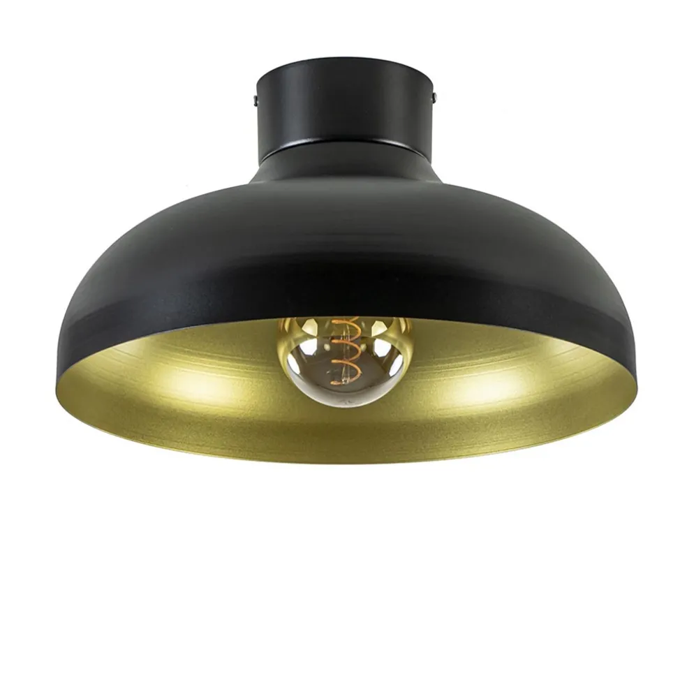 Flash Sale Straluma Plafondlamp zwart met gouden binnenkant