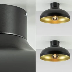 Flash Sale Straluma Plafondlamp zwart met gouden binnenkant