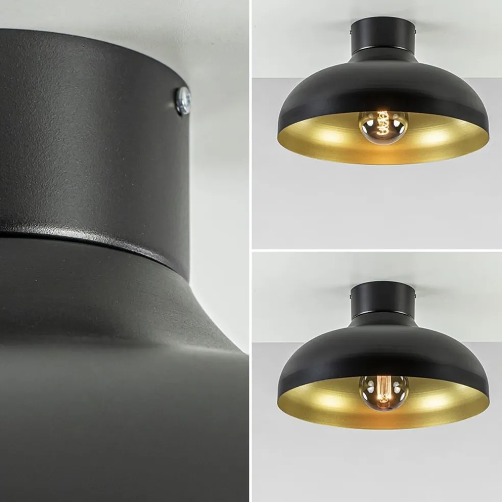 Flash Sale Straluma Plafondlamp zwart met gouden binnenkant