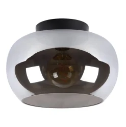 Sale Straluma Plafondlamp zwart met smoke glas