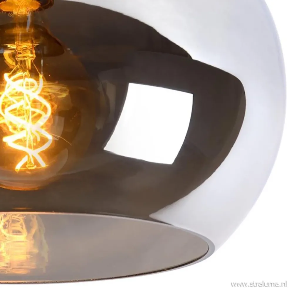 Sale Straluma Plafondlamp zwart met smoke glas