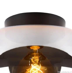 Sale Straluma Plafondlamp zwart met smoke glas